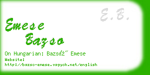 emese bazso business card